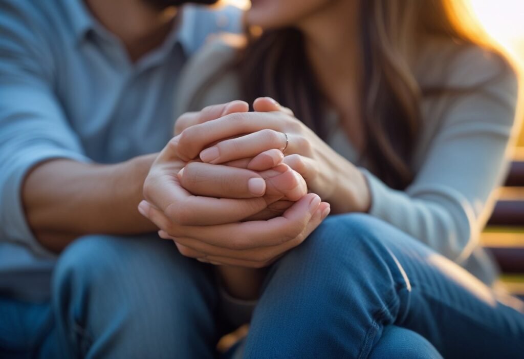 A heartfelt quote about love and emotional connection, expressing deep feelings in a romantic relationship with a soft, intimate background.